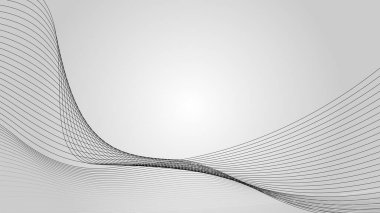 Sunum için beyaz ve gri eğri çizgi arkaplan duvar kağıdı vektör resmi