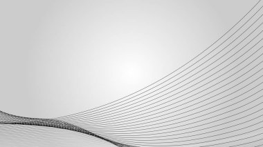Sunum için beyaz ve gri eğri çizgi arkaplan duvar kağıdı vektör resmi
