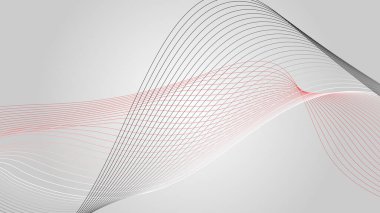 Sunum için beyaz ve gri eğri çizgi arkaplan duvar kağıdı vektör resmi