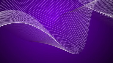 Arkaplan veya sunum için eğri çizgisi olan mor soyut arkaplan duvar kağıdı vektör resmi