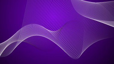 Arkaplan veya sunum için eğri çizgisi olan mor soyut arkaplan duvar kağıdı vektör resmi