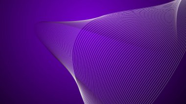Arkaplan veya sunum için eğri çizgisi olan mor soyut arkaplan duvar kağıdı vektör resmi