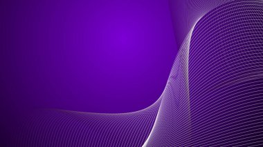 Arkaplan veya sunum için eğri çizgisi olan mor soyut arkaplan duvar kağıdı vektör resmi