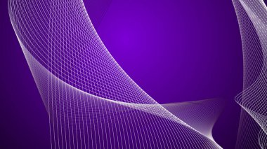 Arkaplan veya sunum için eğri çizgisi olan mor soyut arkaplan duvar kağıdı vektör resmi