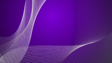 Arkaplan veya sunum için eğri çizgisi olan mor soyut arkaplan duvar kağıdı vektör resmi