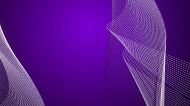 Arkaplan veya sunum için eğri çizgisi olan mor soyut arkaplan duvar kağıdı vektör resmi