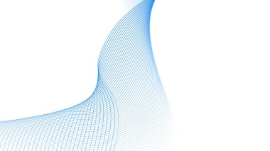 Modern dijital duvar kağıdı kalıp kapağı ve web düzeni için mavi çizgili soyut arkaplan tasarımı