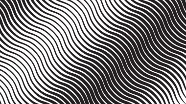 Siyah ve beyaz çizgiler soyut arkaplan dalgalı çizgi modern minimalist vektör tasarım şablonu