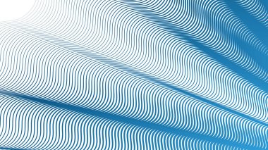 Mavi çizgili dalgalı çizgi soyut arkaplan dijital projeler için modern minimalist vektör tasarımı