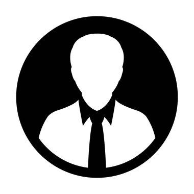 Kullanıcı simge vektör erkek kişi profili avatar düz renk glif piktogram illüstrasyon