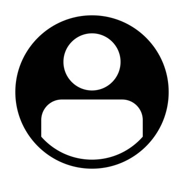 Avatar simge vektör erkek Kullanıcı kişi profil sembol düz renk glif piktogram çizimde