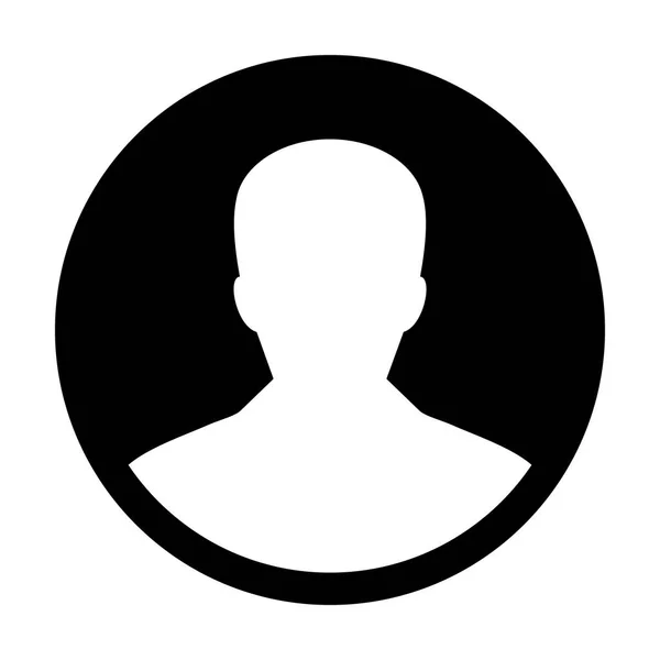 Icône Avatar Vecteur Utilisateur Masculin Symbole Profil Couleur Plate Illustration — Image vectorielle