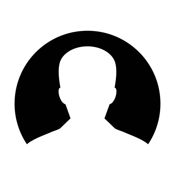 Utente Icona Vettoriale Maschio Persona Profilo Avatar Simbolo Cerchio Colore — Vettoriale Stock