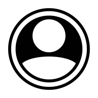 Avatar simge vektör erkek kişi simgesi daire Kullanıcı profili avatar kayıt düz renk glif piktogram çizimde