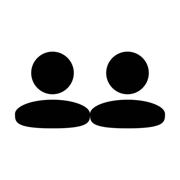Клієнтська Іконка Векторна Чоловіча Група Осіб Символ Аватар Бізнесу Плоскій — стоковий вектор