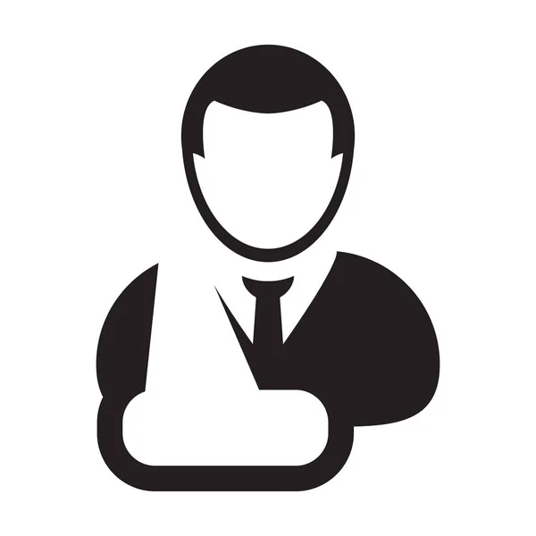 Vecteur Icône Consultation Médecin Pour Symbole Masculin Avatar Profil Personne — Image vectorielle