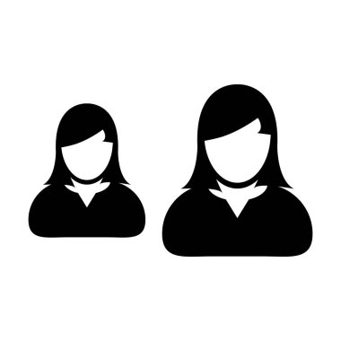 İnsanlar simge vektör erkek grup kişi sembolü avatar için iş takım yönetim düz renk glif piktogram illustratio içinde