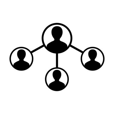 İK simge vektör erkek grup kişi sembolü avatar işletme yönetimi takım düz renk glif piktogram çizimde birden çok paylaşım ağı