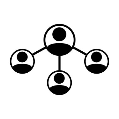 Toplantı simge vektör erkek grup kişi sembolü avatar işletme yönetimi takım düz renk glif piktogram çizimde birden çok paylaşım ağı