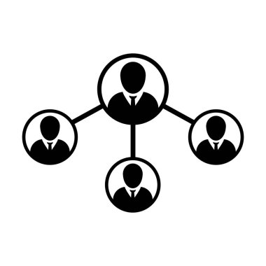 Yönetim simge vektör erkek grup kişi sembolü avatar iş için takım düz renk glif piktogram çizimde birden çok paylaşım ağı