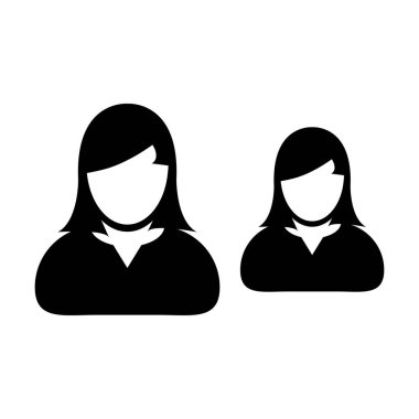 İnsanlar simge vektör erkek grup kişi sembolü avatar için düz renk glif piktogram illüstrasyon iş takım yönetimi