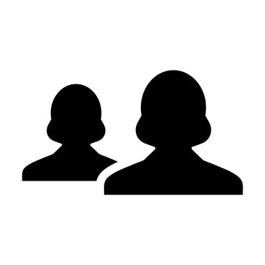 İnsanlar simge vektör erkek grup kişi sembolü avatar için düz renk glif piktogram illüstrasyon iş yönetim ekibi