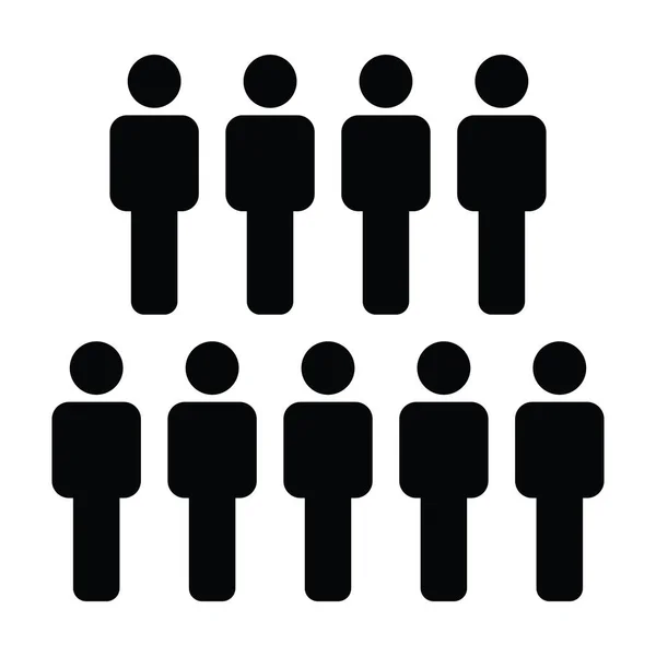 Männliche Symbole Vektor Gruppe Von Menschen Symbol Avatar Für Business — Stockvektor