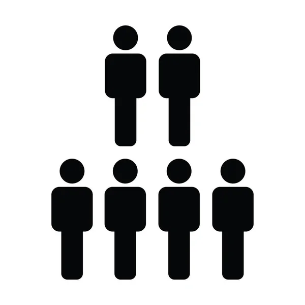 Recursos Humanos Ícone Vetor Masculino Grupo Pessoas Símbolo Avatar Para —  Vetores de Stock