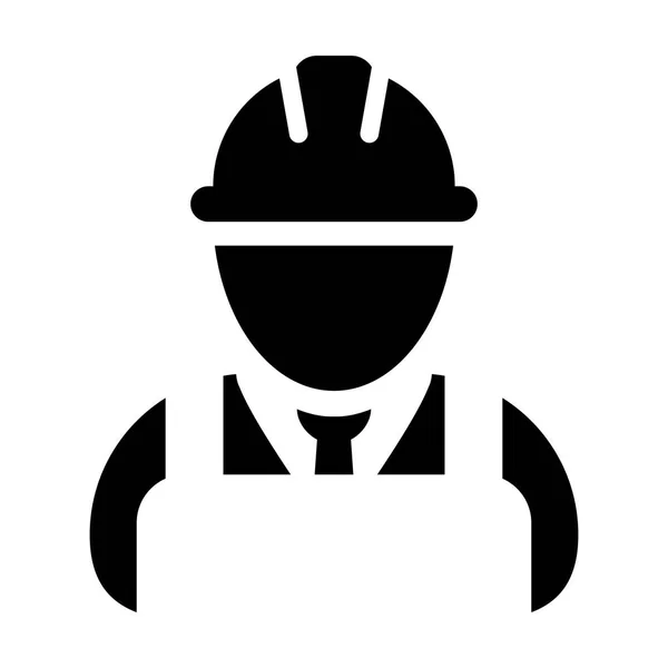 Operator Worker Icon Vector Male Construction Service Person Profile Avatar — Stock Vector