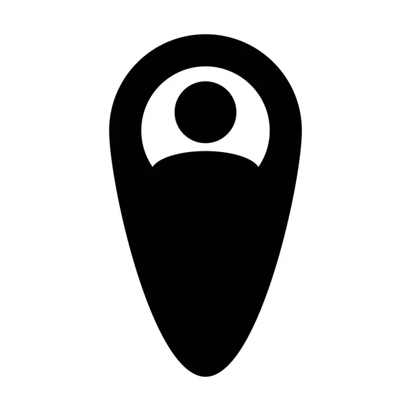 Utcai Ikon Férfi Felhasználó Személy Profilt Avatar Hely Megjelenítése Marker — Stock Vector