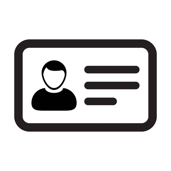 Ícone Usuário Vetor Masculino Perfil Pessoa Avatar Símbolo Com Cartão — Vetor de Stock