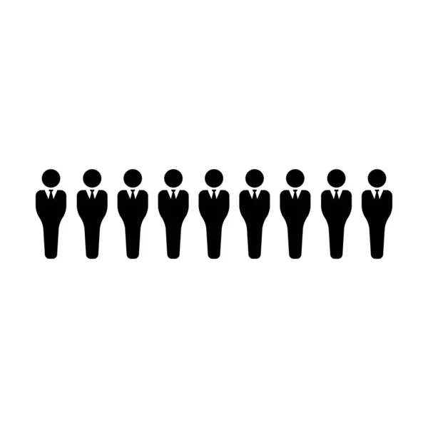 Management ikonu vektorové chlapeckou skupinu osob symbol avatar pro obchodní tým plochý barevný glyf piktogram obrázku — Stockový vektor