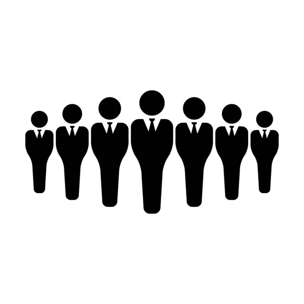 Geschäftsleute Symbol Vektor männliche Gruppe von Personen Symbol Avatar für Business Management-Team in der flachen Farbe Glyphen Piktogramm Illustration — Stockvektor