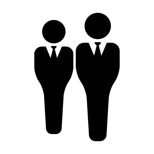 Grupo vetor de ícones masculino de pessoas símbolo avatar para equipe de gerenciamento de negócios em ilustração de pictograma de glifo de cor plana —  Vetores de Stock