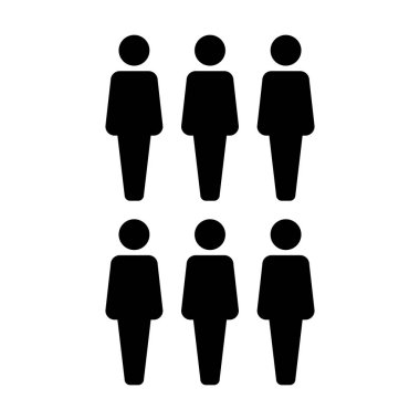 Kullanıcılar simgesi vektör erkek kişiler sembol avatar düz renk glyph pictogram illüstrasyon iş yönetimi ekibi için