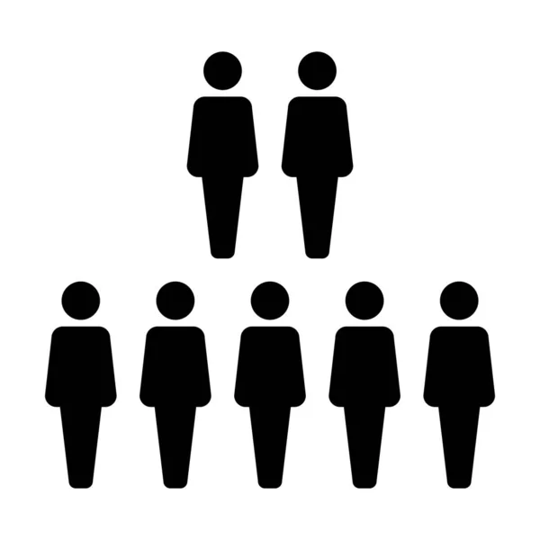 Partnerskap ikonen vektor manlig grupp personer symbol avatar för business management-team i platt färg protokollskåror piktogram illustration — Stock vektor