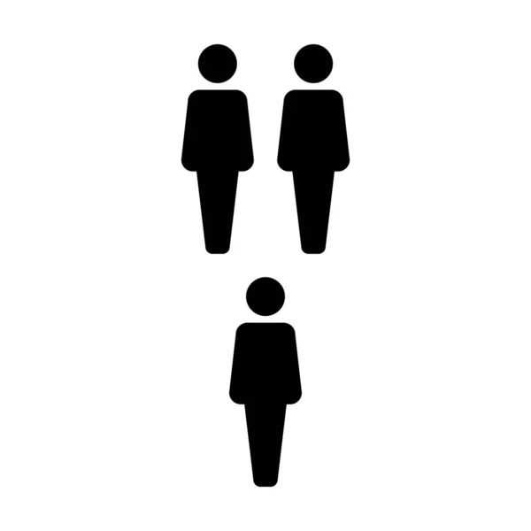 HR ikona wektor mężczyzna grupa osób symbol avatar dla kierownictwa firmy płaski kolor glifów piktogram ilustracji — Wektor stockowy