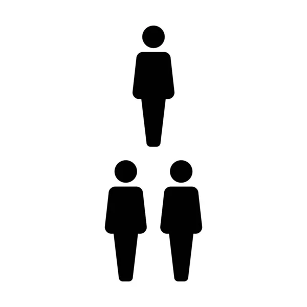 Иконка человеческих ресурсов векторная мужская группа лиц символ аватара для команды управления бизнесом на плоской иллюстрации пиктограммы цвета глифа — стоковый вектор
