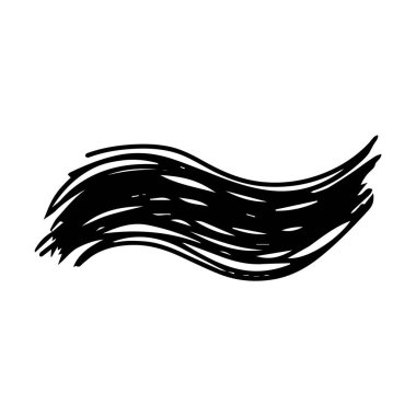 Fırça darbesi elementi, grunge kömür el kapakları karalama işareti sanat fırça hattı