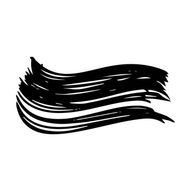 Fırça darbesi elementi, grunge kömür el kapakları karalama işareti sanat fırça hattı