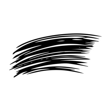 Fırça darbesi elementi, grunge kömür el kapakları karalama işareti sanat fırça hattı
