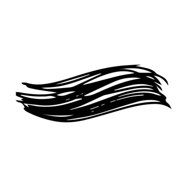 Fırça darbesi elementi, grunge kömür el kapakları karalama işareti sanat fırça hattı