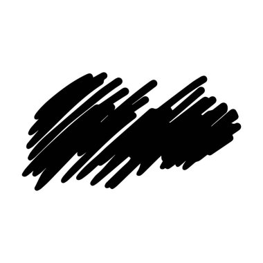 Fırça darbesi elementi, grunge kömür el kapakları karalama işareti sanat fırça hattı