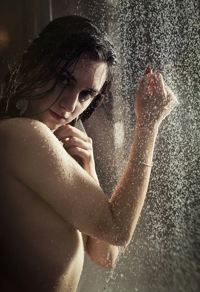 Beautiful Woman Shower — Stockfoto