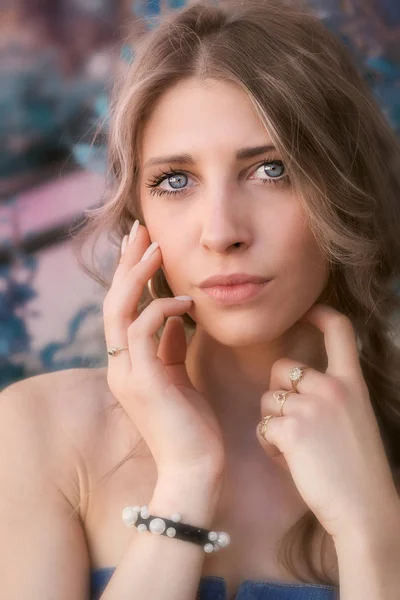 Portrait Beautiful Young Woman — Stock Photo, Image