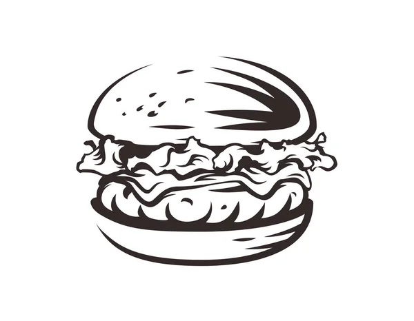 Burger shop logo. Fast food design. — Stock Vector