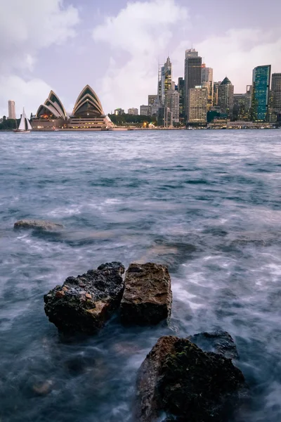 Sydney Australie Avril 2018 Eau Bleue Port Sydney Avec Les — Photo