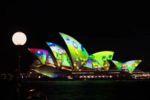 Sydney Australie Mai 2018 Des Touristes Illuminent Opéra Sydney Lors — Photo