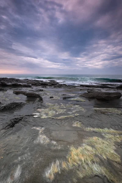 Prateleira Rocha Costeira Lado Icônica Great Ocean Road Austrália Nascer — Fotografia de Stock
