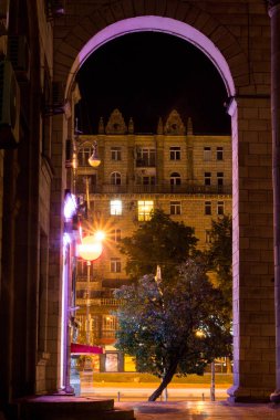 Ağacı içinde kemer. Merkezi ağacında. Çerçevede vurdu. Fotoğraf fotoğrafları.